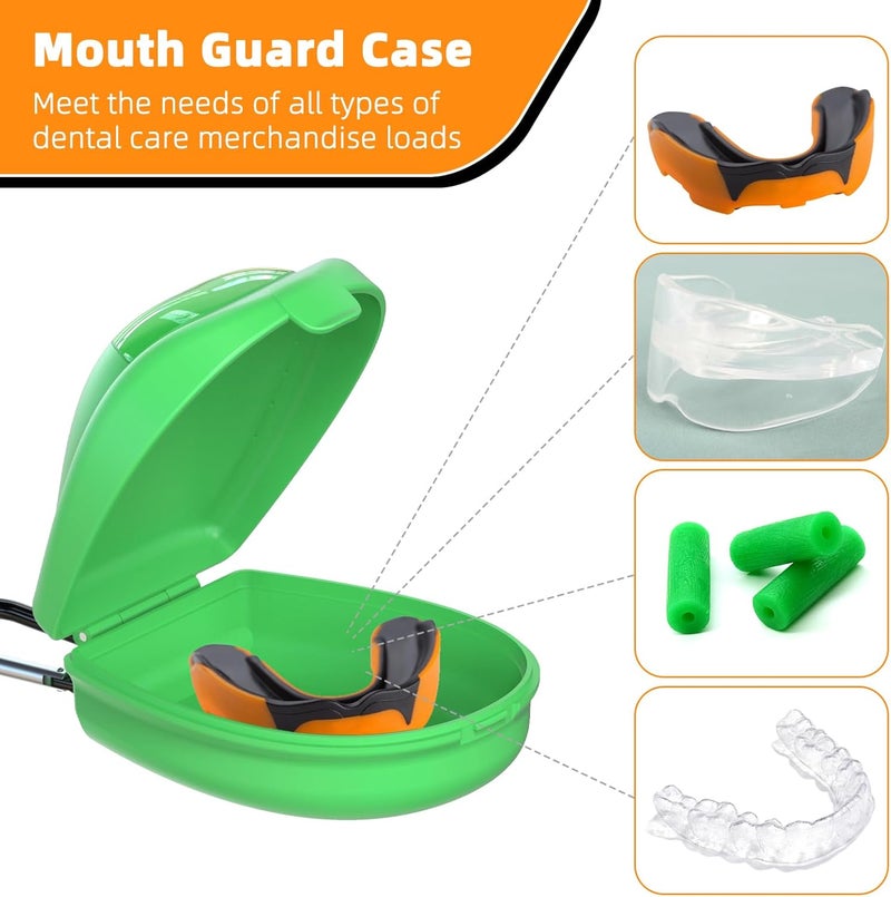 BVN Mouthguard Case Sports, Specialized Football and Basketball Mouthguard Cases, Students, Adults and Seniors Universal Sports Green - Image 5